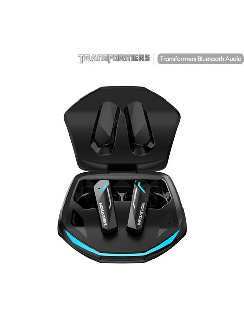 Transformers TF-T10 TWS Bluetooth Headset Wireless Headset Low Latency Smart Touch Bluetooth 5.4 Black