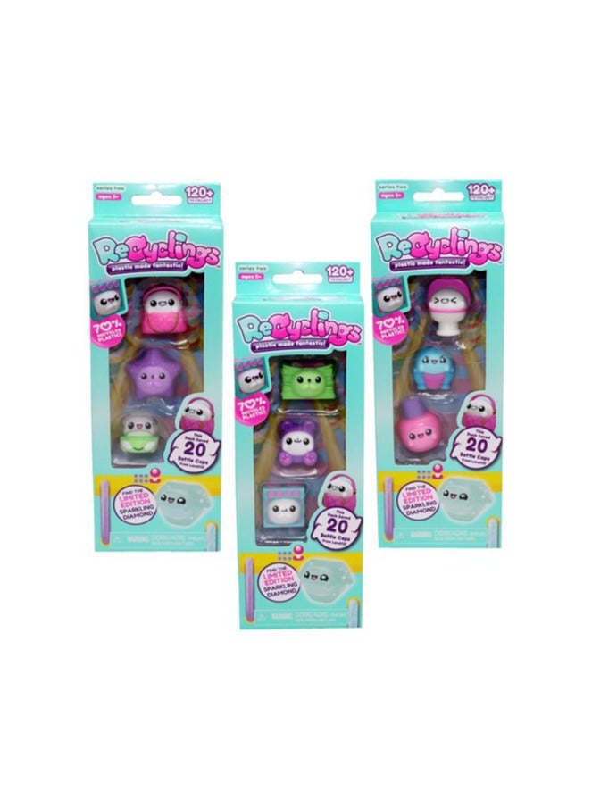 Recyclings Collectible 4-in-1, Assorted 1 Piece (Style & Color May Vary) Each Sold Separately | Collectible Figure | Recyclies Figurine | Perfect Gift for Kids and Adults Collectors! - Image 1