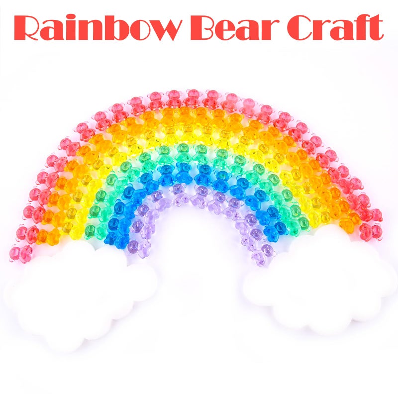 Niceup 360pcs Bear Mini Figurines to Hide, 0.6in Plastic Counting Sorting Bears Translucent Tiny Acrylic Resin Teddy Miniatures for Baby Shower Party Game Vase Fillers Classroom DIY Crafts - Image 5