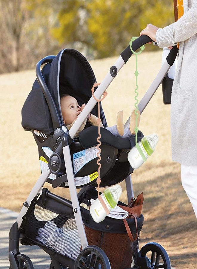 RTMOK (4Pcs) Sippy Cup Strap Keep Bottles and Sippy Cups Off The Floor, Sippy Cup Holder Strap Suitable for High Chairs, Strollers and Water Bottles- Dishwasher Safe - Image 2