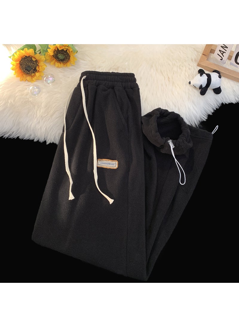 Generic - Mens Retro Loose Jogger Lamb Wool Blue - Image 1