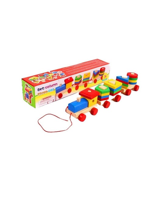 Wooden Blocks,Kids Education Rotating Blocks Columns Set 3 Section