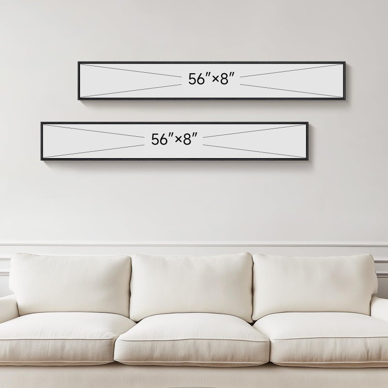 Cuspin Long Narrow Framed Neutral Abstract Vertical Wall Art Set, 2 Piece Modern Canvas Prints Paintings Artwork for Walls, Beige and Brown Minimalist Pictures for Hallway Entryway Living Room Bedroom Decor - Image 4