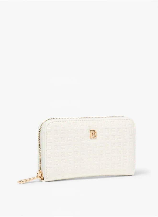 Flora Bella Monogram Textured Zip Around Wallet