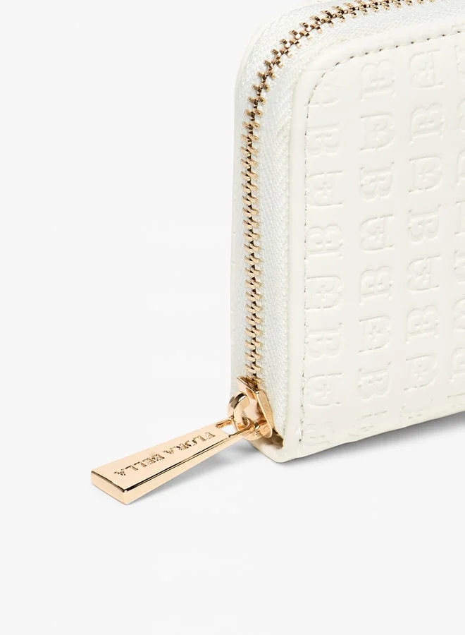 Flora Bella Monogram Textured Zip Around Wallet