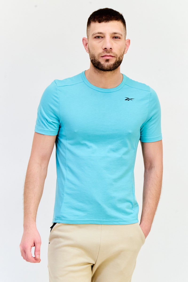 Reebok Men Sportswear Fit Short Sleeves Training T-shirt, Mint Green - Image 1