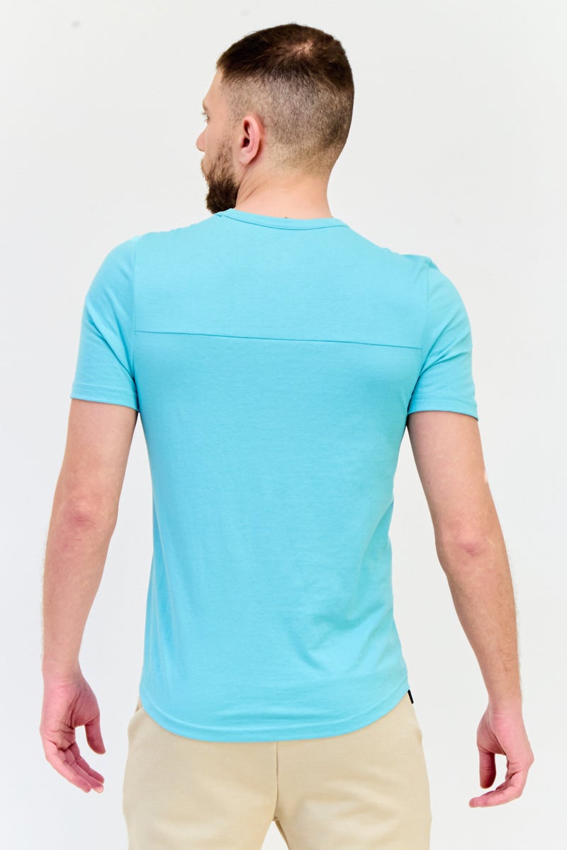 Reebok Men Sportswear Fit Short Sleeves Training T-shirt, Mint Green - Image 3