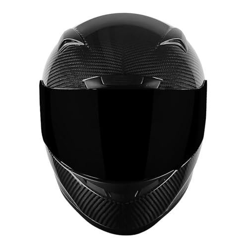1Storm خوذة دراجة نارية كاملة الوجه من ألياف الكربون الأصلية سوداء، HG335-CaronFiber 3.2 رطل فقط - Image 4