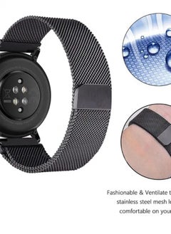 Rabos 20mm Stainless Steel Watch Strap With Buckle Clasp For Honor Magic Smartwatch 13cm Black  - Image 2