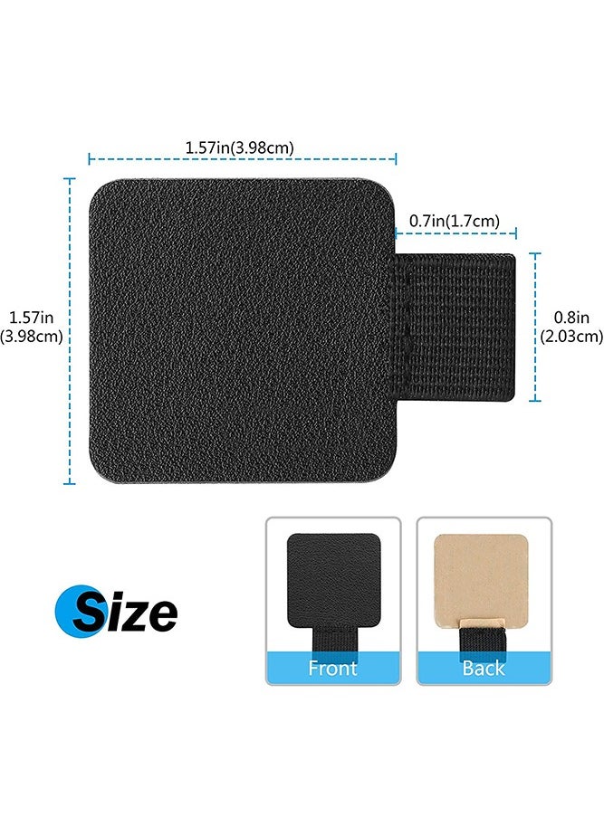 Generic - 5 Pack Pen Loop Holder Notebooks Journals Calendars Clipboards Planners Tablet Case, Self Adhesive Leather Pencil Holder with Elastic Loop for Pens, Apple Pencil, Stylus Pen, Black - Image 1