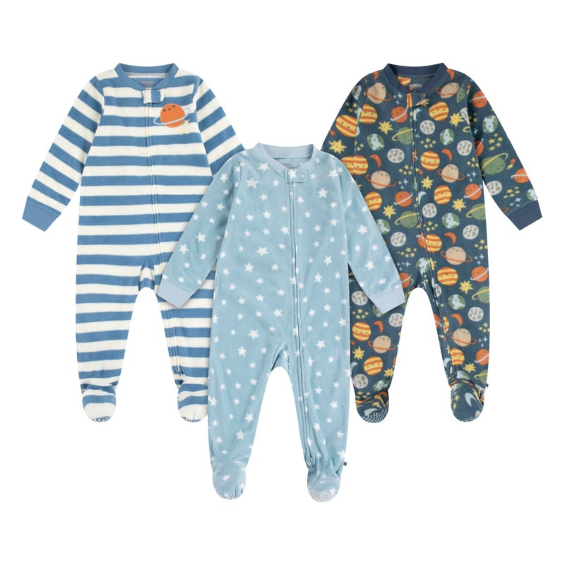 HUGGIES 3-Pack Footed Fleece Coverall - Image 1