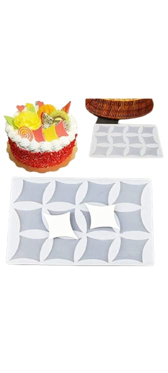 SHOAIB Chocolate garnishing Sheet for Cake Decoration Different Shapes Chocolate Mould Triangle Shaped Heart Shaped Fan Shaped Flower Shape Chocolate Mold Pack of 7 - Image 2
