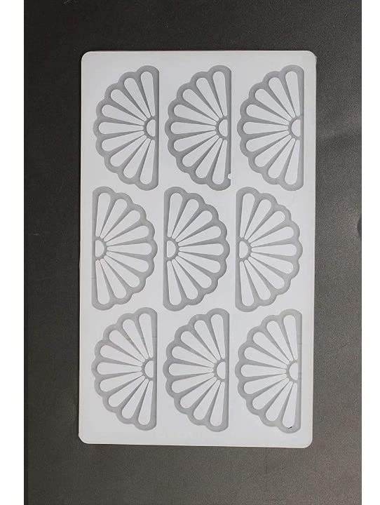 SHOAIB Chocolate garnishing Sheet for Cake Decoration Different Shapes Chocolate Mould Triangle Shaped Heart Shaped Fan Shaped Flower Shape Chocolate Mold Pack of 7 - Image 5