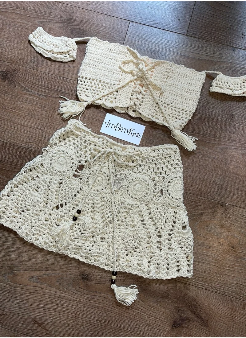 Itty Bitty Kinis Santorini Crochet Set Nude