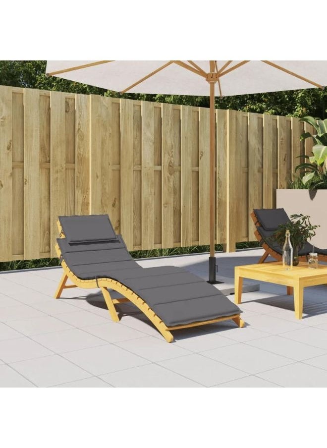 vidaxl vidaXL Sun Lounger Cushion Anthracite 186x58x3cm Oxford Fabric 