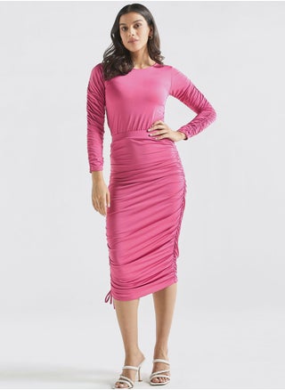 Ruched Knitted Dress - pzsku/Z59D6E42B0BBA8A8ABE98Z/45/_/1709900612/ea1727ca-e62e-48ed-9b04-bffa2074ba46