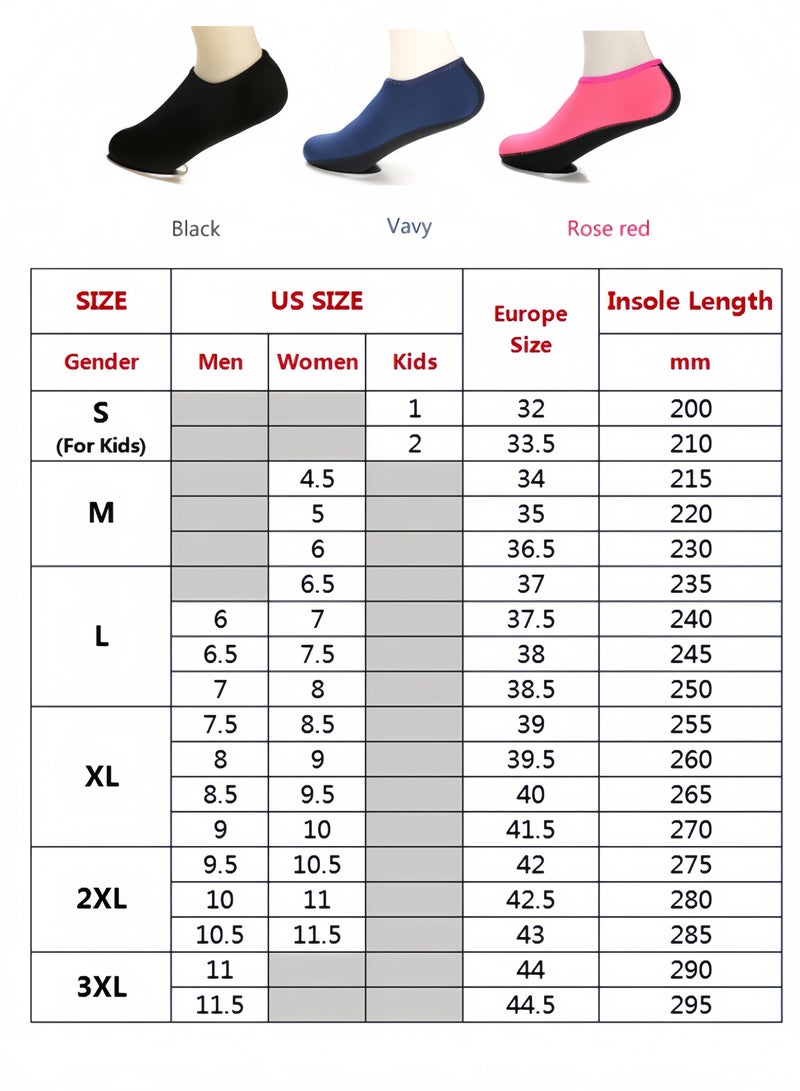 GGEROU Swimming Socks for Women Men Waterproof Swim Socks Quick Dry Beach Pool Sports Shoes Navy - Image 2