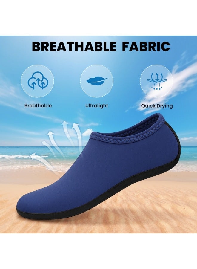 GGEROU Swimming Socks for Women Men Waterproof Swim Socks Quick Dry Beach Pool Sports Shoes Navy - Image 3