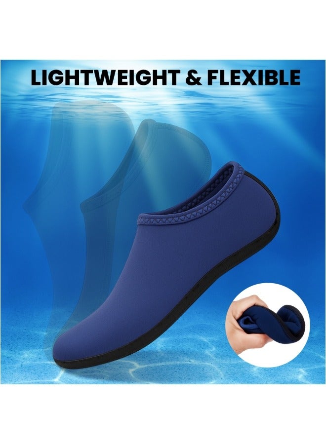 GGEROU Swimming Socks for Women Men Waterproof Swim Socks Quick Dry Beach Pool Sports Shoes Navy - Image 4