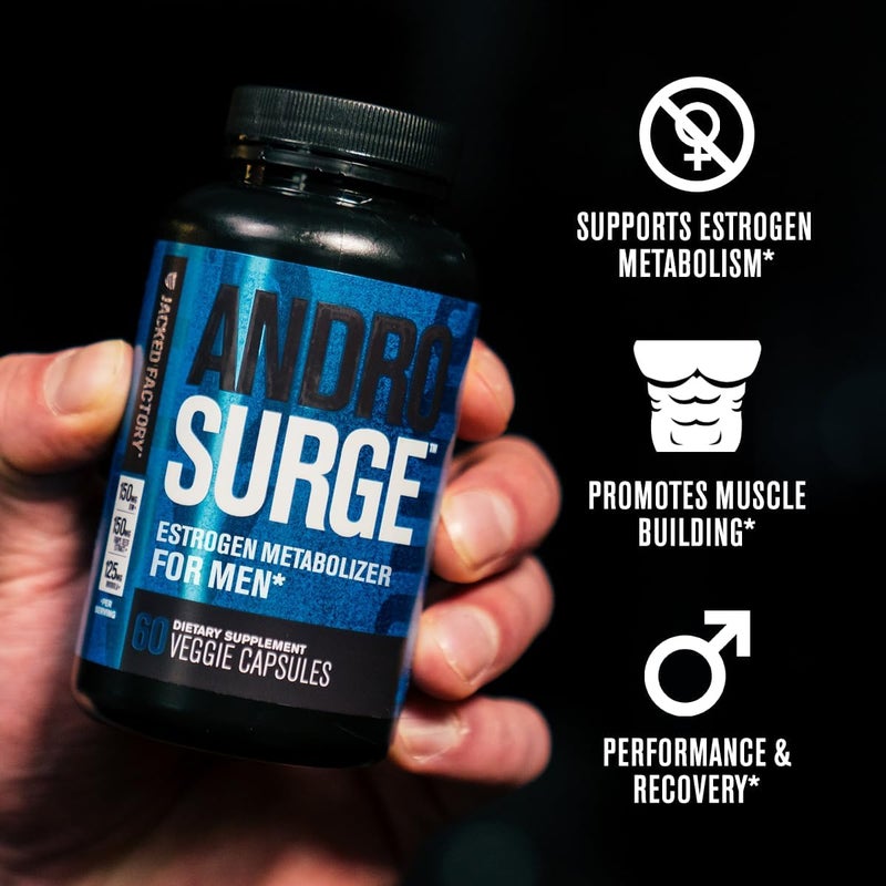 Jacked Factory Androsurge Estrogen Blocker for Men  Natural Testosterone Booster for Men  Estrogen Metabolizer with Tongkat Ali DIM Long Jack  More  Test Booster  Muscle Builder  60 Count - Image 4