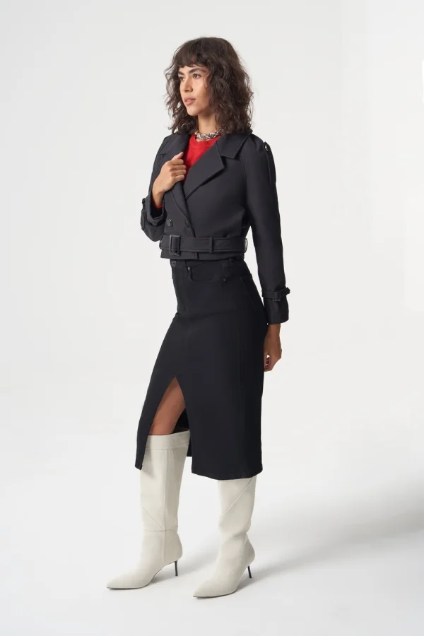 MIZALLE Short Coat With Raising