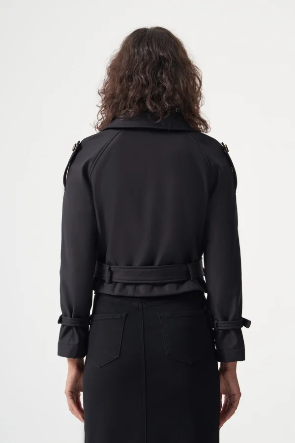 MIZALLE Short Coat With Raising