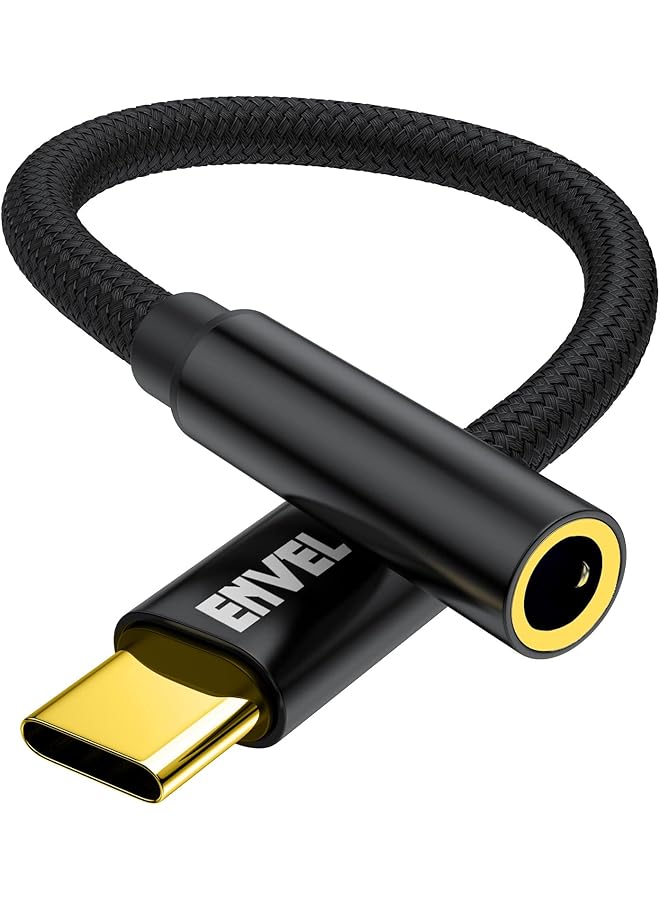 إنفيل محول سماعة رأس USB C إلى 3.5 مم من النوع C إلى كابل مقبس صوت Aux متوافق مع Iphone 15 Pro Max وipad Pro 2022 2021 2020 2018 وGoogle Pixel 7 6 5 وSamsung Galaxy S23 S22 S21+Ultra Fe وXiaomi - Image 1