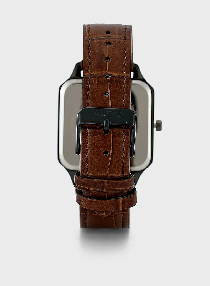ALDO Classic Leather Strap Watch