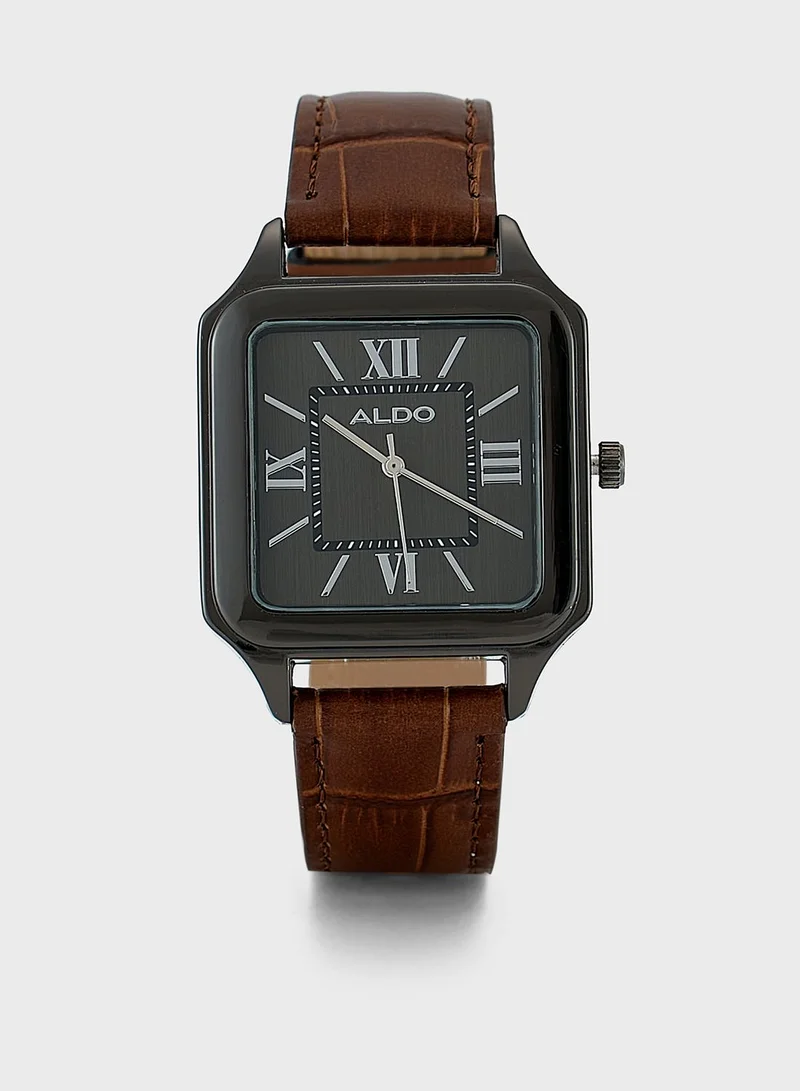 ALDO Classic Leather Strap Watch