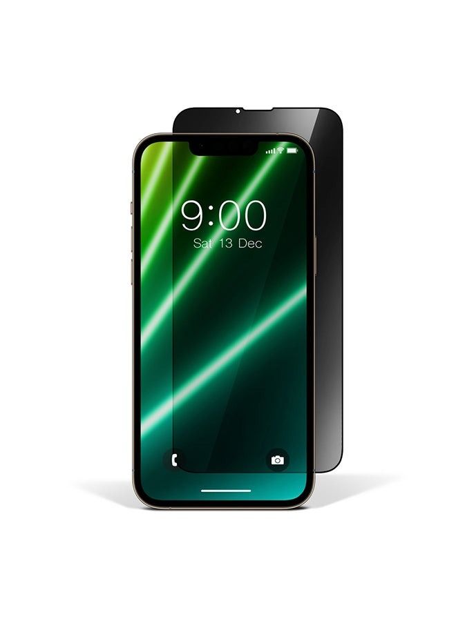 5D Anti-Spy Privacy Tempered Glass Screen Protector For iPhone 13 Pro Max Black - Image 1