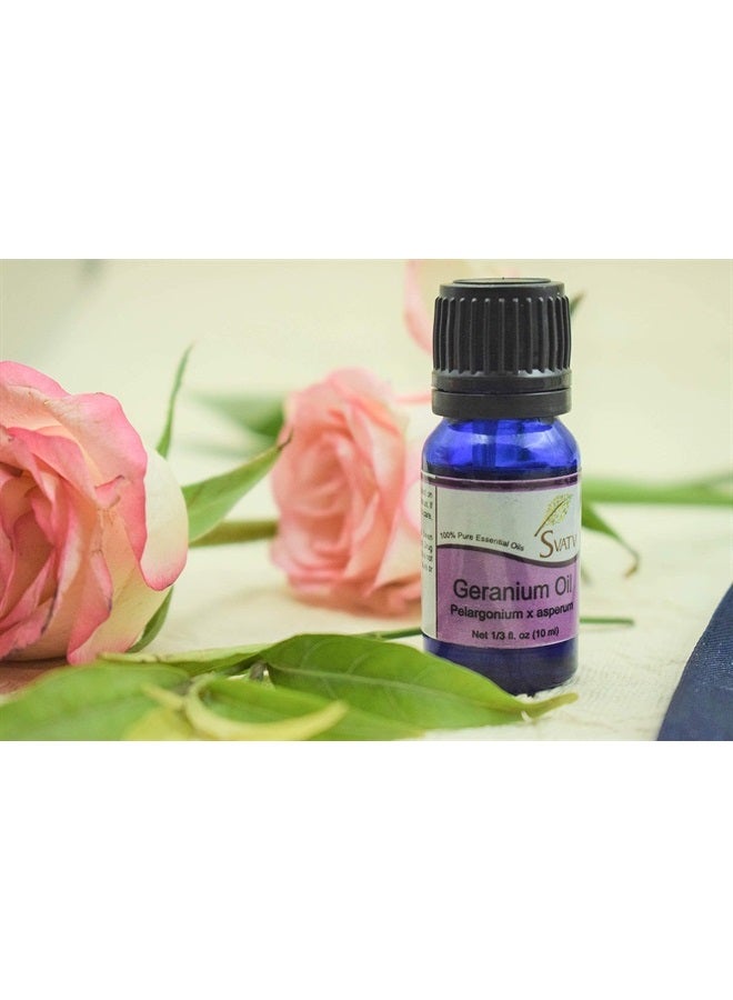 SVATV Geranium Essential Oil Therapeutic Grade Aromatherapy Oils Fragrance Oil for Diffuser Yoga Massage & DIY Personal Care 10 ml - Image 3