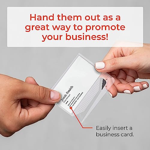 Uncommon Desks Business Card Letter Openers - (25 Pack) (Clear) Professional Letter Openers with Business Card Insert, Perfect Promotional Item for Business - Image 3