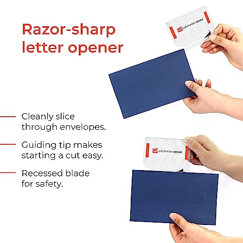 Uncommon Desks Business Card Letter Openers - (25 Pack) (Clear) Professional Letter Openers with Business Card Insert, Perfect Promotional Item for Business - Image 5