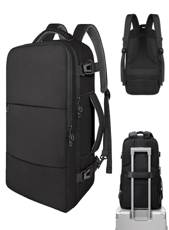 Handcuffs Travel Backpack for Men & Women Water Resistant Cabin Bag with Laptop Compartment Shoe Pouch & Multiple Organiser Pockets | Carry On Luggage | Casual Daypack (Black) - Image 1