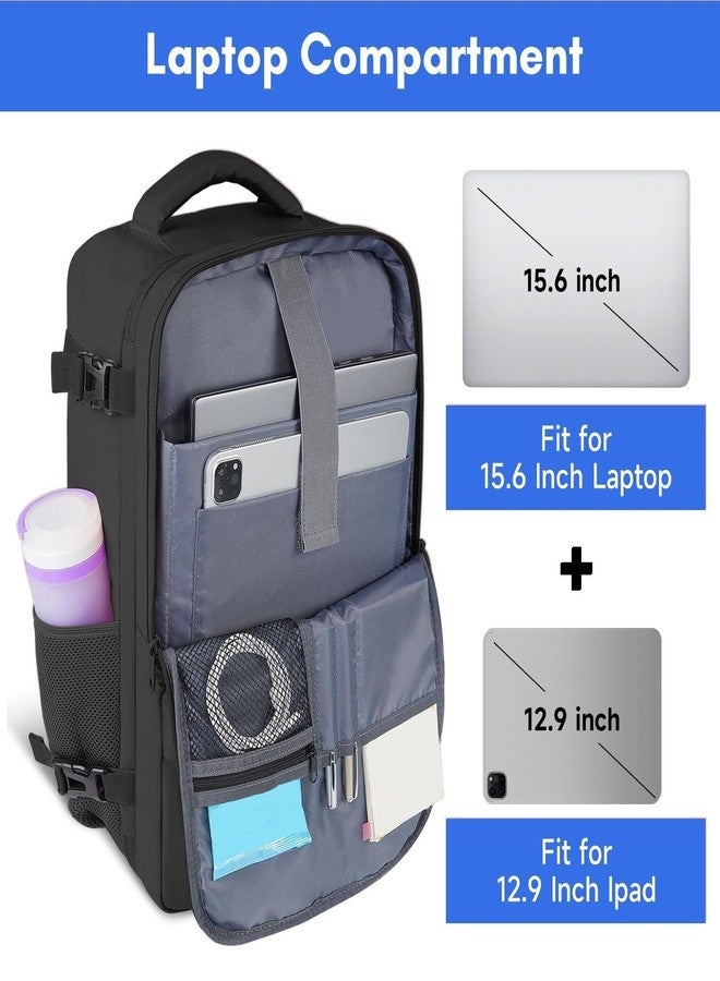 Handcuffs Travel Backpack for Men & Women Water Resistant Cabin Bag with Laptop Compartment Shoe Pouch & Multiple Organiser Pockets | Carry On Luggage | Casual Daypack (Black) - Image 4
