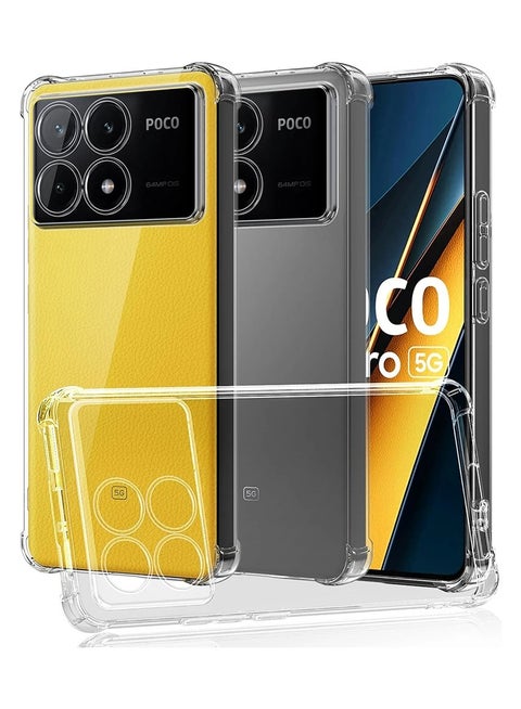 TPU Shockproof Protective Case Cover for Xiaomi POCO X6 Pro 5G Clear