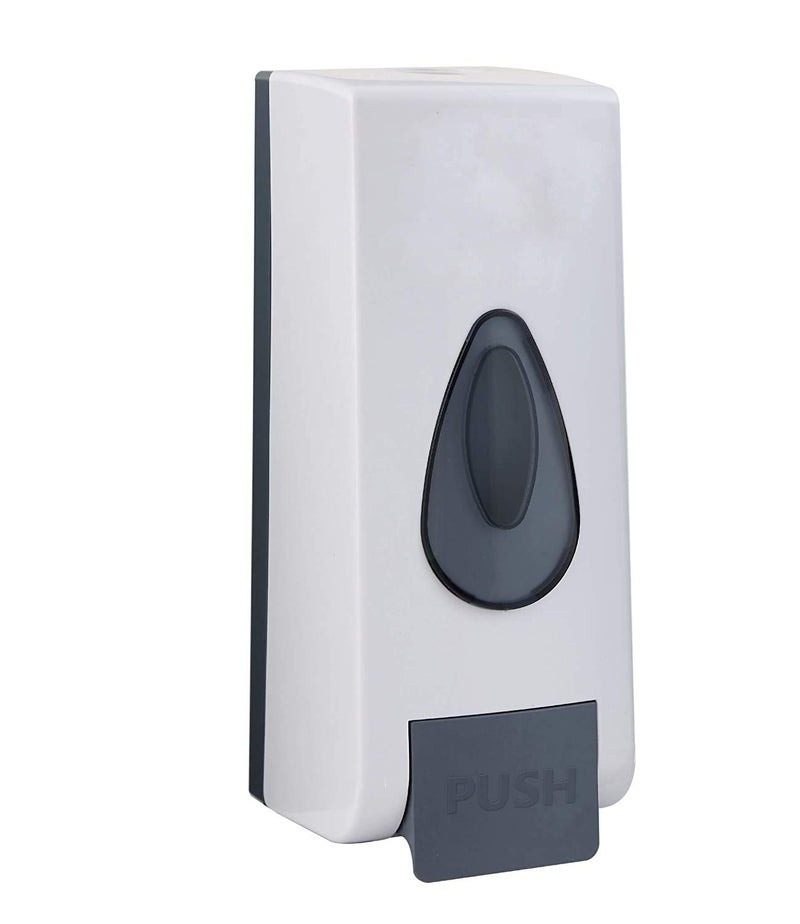 BATH GURU ABS Plastic Soap Dispenser Sanitizer Dispenser Lotion Gel Dispenser Wall Mounted Liquid Soap Handwash Dispenser for Bathroom Kitchen (Push White, 350 Ml) - Image 1