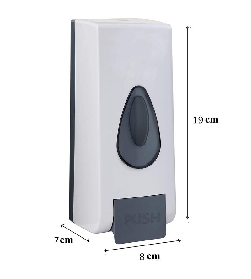 BATH GURU ABS Plastic Soap Dispenser Sanitizer Dispenser Lotion Gel Dispenser Wall Mounted Liquid Soap Handwash Dispenser for Bathroom Kitchen (Push White, 350 Ml) - Image 5