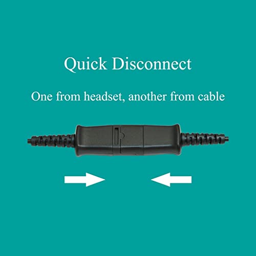 daily headset QD USB Phone Headset Adapter Cable Compatible with Plantronics Quick Connect Volume & Mic Controls - Image 5