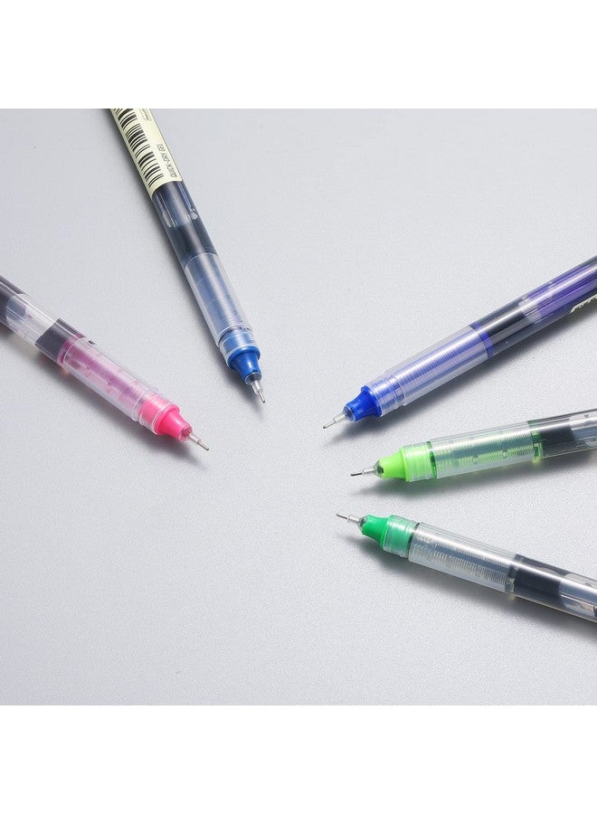 RIANCY Liquid Ink Rollerball Pens Multicolored 0.5Mm Extra Fine Point Tip Rolling Roller Ball Pen 12 Assorted Colors Gel Pens Forjournaling Smooth Writing Office Stationery Art Supplies - Image 2