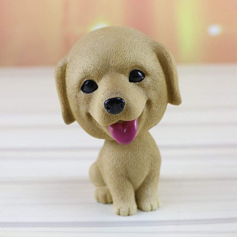klarakoResin Shaking Head Dog Puppy Bobbing Heads Bobblehead Toy Animal Figures Car Dashboard Auto Decoration klarakoGolden Retriever - Image 3