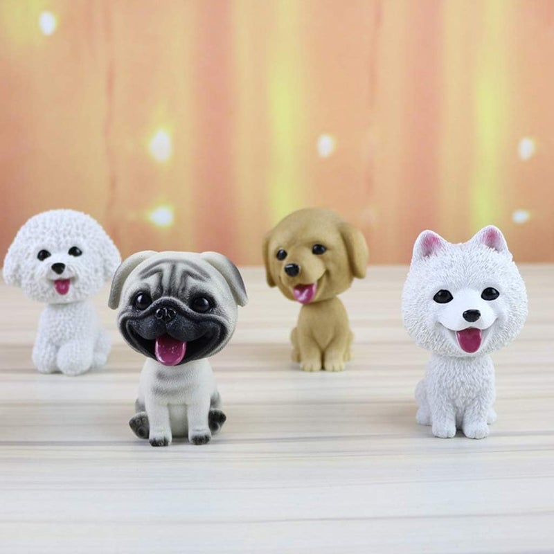klarakoResin Shaking Head Dog Puppy Bobbing Heads Bobblehead Toy Animal Figures Car Dashboard Auto Decoration klarakoGolden Retriever - Image 2
