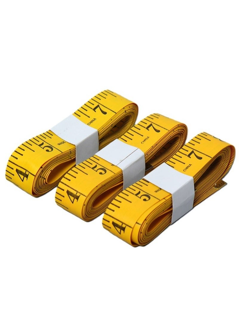 Generic 3-pieces Tailor tape measure Yellow/Black 3meter  - Image 5