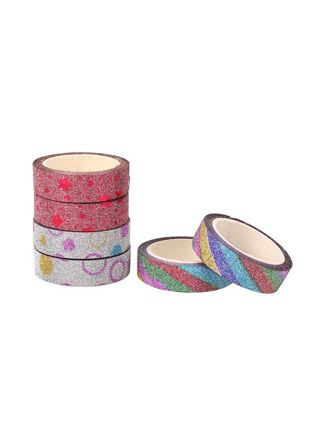 NIBEMINENT - 9-Piece Creative Paper DIY Scrapbooking Masking Tape Set Multicolour - Image 1