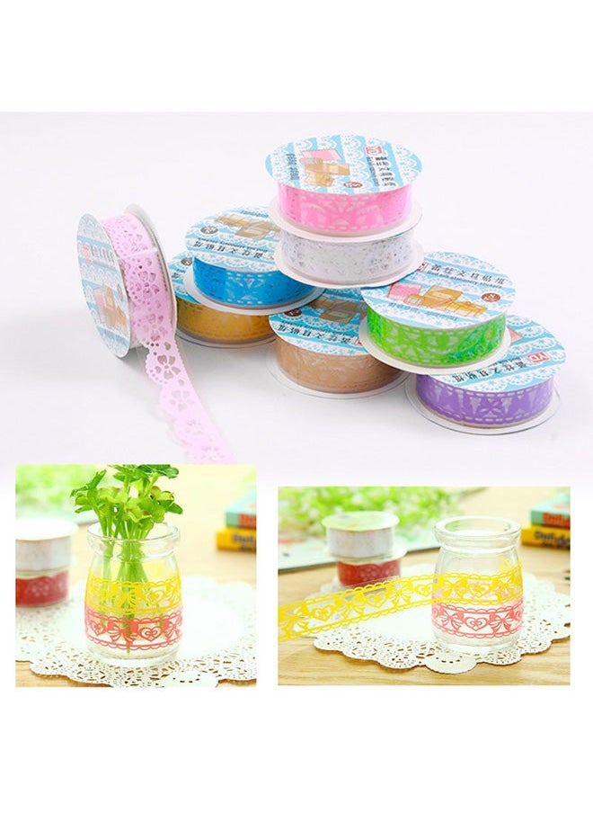 NIBEMINENT - 9-Piece Creative Paper DIY Scrapbooking Masking Tape Set Multicolour - Image 1