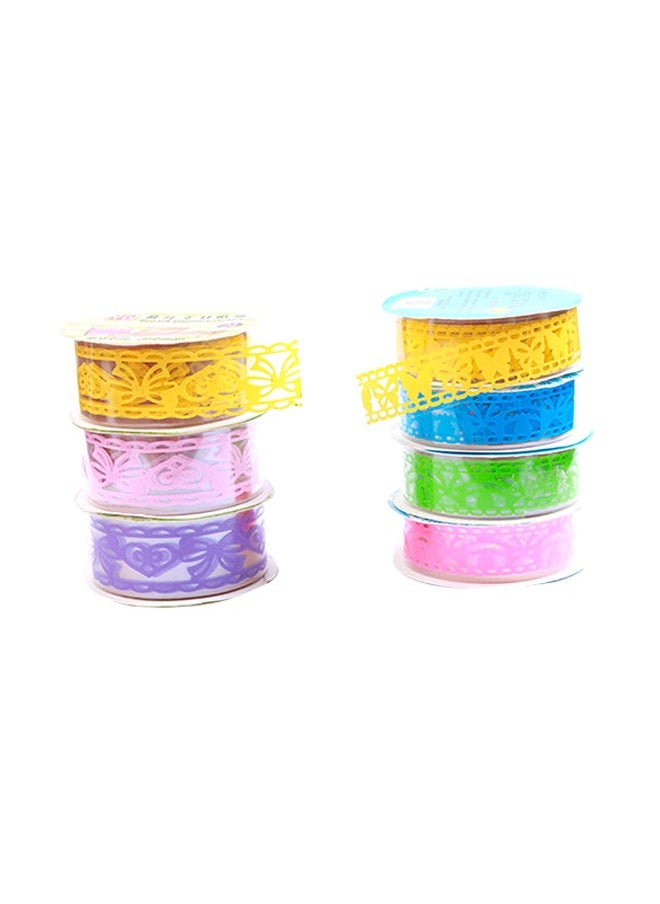 NIBEMINENT - 9-Piece Creative Paper DIY Scrapbooking Masking Tape Set Multicolour - Image 1