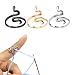 LAYASIMON Crochet Tension for Yarn Finger Holder Knitting Adjustable Ring notions for Women Crochet aid Thread Loop Guide Finger HolderSnake Ring Silver Gold Black Gold - Image 2