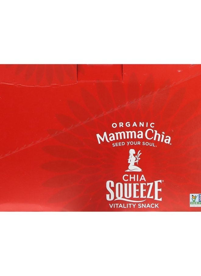 Mamma Chia Organic Chia Squeeze Vitality Snack Cherry Love 8 Squeezes 3.5 oz (99 g) Each 