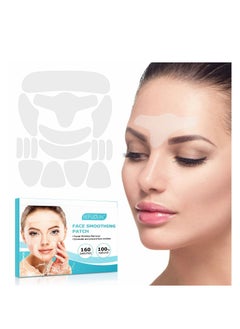 160 Pieces Face Smoothing Patches, Reusable Anti Wrinkle Pads for Face, Smoothing and Reducing Wrinkles Lines around Forehead, Eyes & Mouth for Men and Women