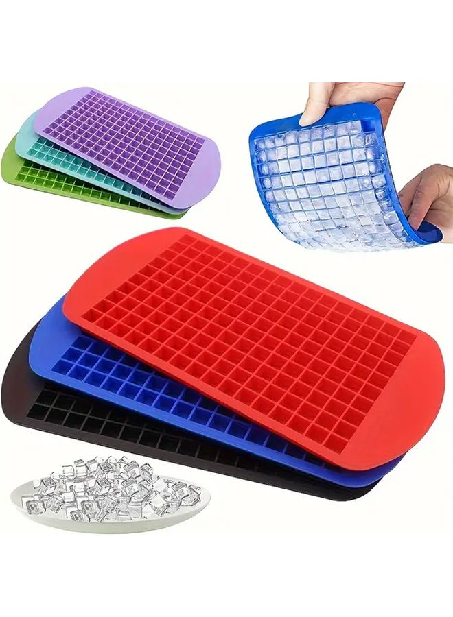 Pink Crushed Ice Cube Molds With Lid 160 Pack Stackable Reusable For Cocktails - Image 1